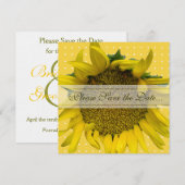 Sonnenblume Save the Date mit Punkten (Vorne/Hinten)
