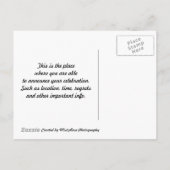 Sonnenblume Save the Date Postkarte (Rückseite)