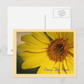 Sonnenblume Save The Date Postkarte (Vorne/Hinten)