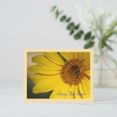Sonnenblume Save The Date Postkarte (Stehend Vorderseite)