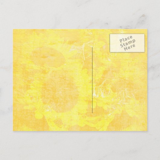 Sonnenblume Save the Date Postkarte (Rückseite)