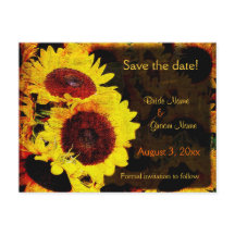 Sonnenblume Save the Date Postkarte