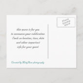 Sonnenblume Save the Date Postkarte (Rückseite)