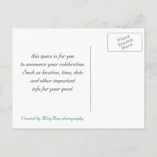 Sonnenblume Save the Date Postkarte (Rückseite)