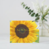 Sonnenblume Save the Date Postkarte (Stehend Vorderseite)