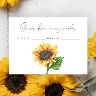 Sonnenblume Schätzung wie viele Korken Bridgame Begleitkarte