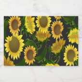 Sonnenblume Schaumweinetikett (Einzelnes Label)