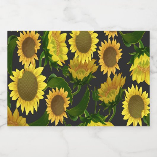 Sonnenblume Schaumweinetikett (Einzelnes Label)