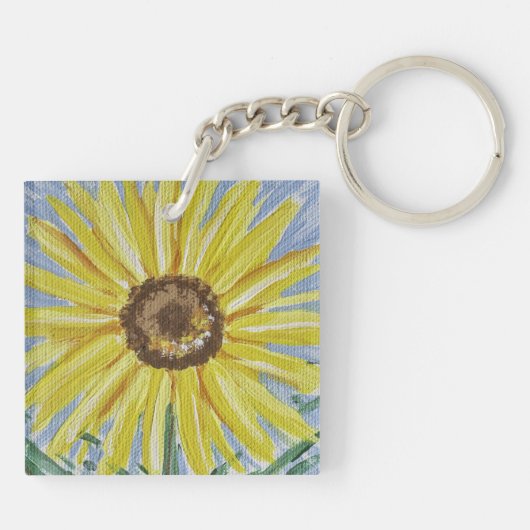 Sonnenblume Schlüsselanhänger (Rückseite)