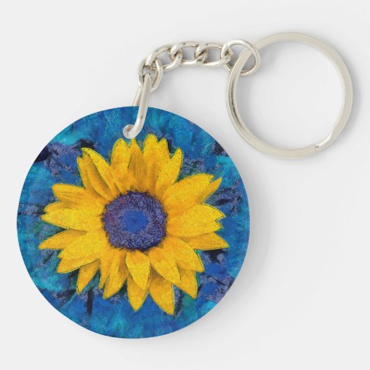 Sonnenblume Schlüsselanhänger (Rückseite)