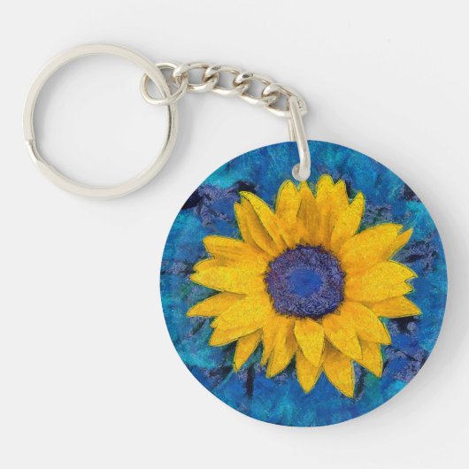 Sonnenblume Schlüsselanhänger (Vorderseite)