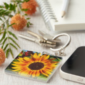 Sonnenblume Schlüsselanhänger (Vorderseite rechts)