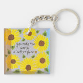 Sonnenblume Schlüsselanhänger (Rückseite)