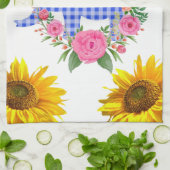 Sonnenblume Schmetterling Elephant Blumenküche Han Geschirrtuch (Gefaltet)