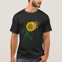 Sonnenblume Schmetterling Herz Liebe Naturgeschenk T-Shirt
