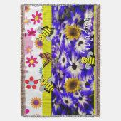 Sonnenblume Schmetterling Keule Blanket Decke (Vorderseite Vertikal)