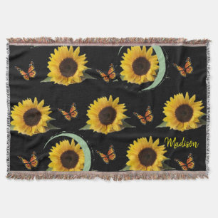 Sonnenblume Schmetterling Keule Blanket Decke