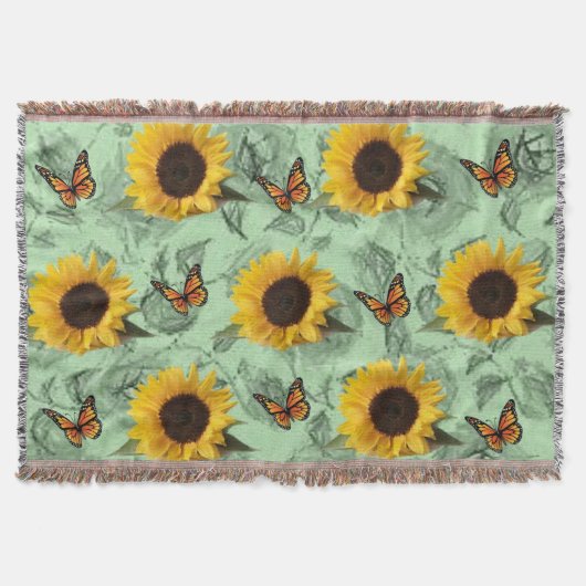 Sonnenblume Schmetterling Keule Blanket Decke (Vorderseite)