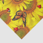 Sonnenblume Schmetterling Ladybug Tissue Paper Seidenpapier (Ausschnitt)