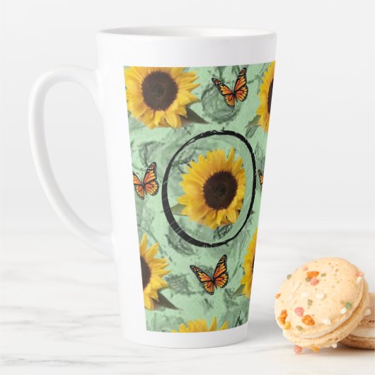 Sonnenblume Schmetterling Latte Tasse (Beispiel)