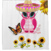 Sonnenblume Schmetterlingshuhn Hummelkugel Duschvo Duschvorhang (Vorderseite)