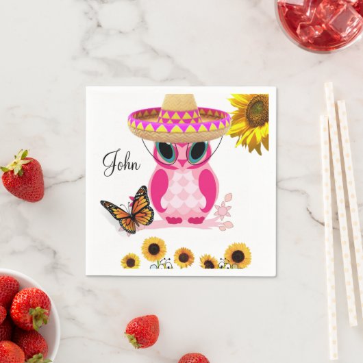 Sonnenblume Schmetterlingspapier Napkins Serviette (Beispiel)