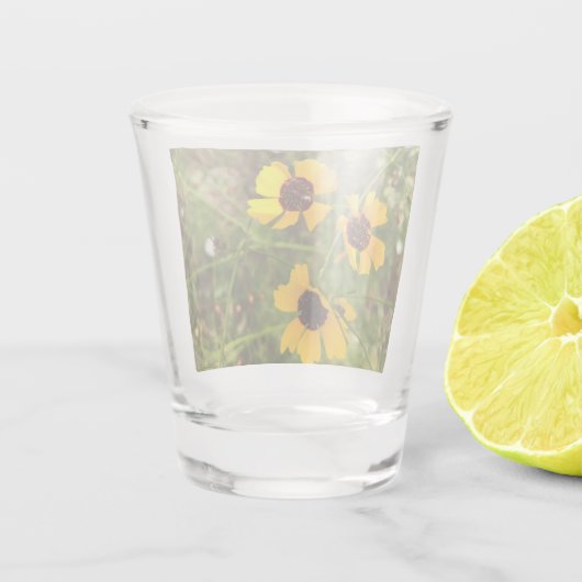 Sonnenblume Schnapsglas (Rückseite)