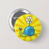 SONNENBLUME-SCHNECKE Knopf Button (Vorne & Hinten)