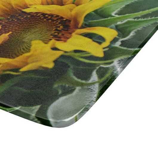 Sonnenblume Schneidebrett (Ecke)