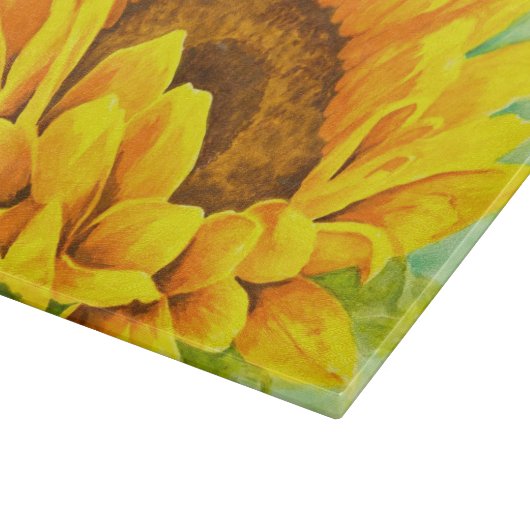 Sonnenblume Schneidebrett (Ecke)