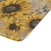 Sonnenblume Schneidebrett (Ecke)
