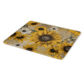 Sonnenblume Schneidebrett (Ecke)
