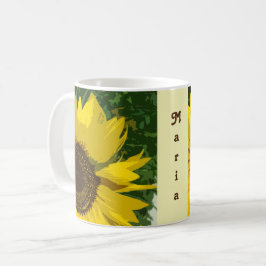 Sonnenblume Schöne helle gelbe künstlerische Blüte Kaffeetasse