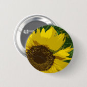 Sonnenblume Schöne hellgelbe Blume Button (Vorne & Hinten)