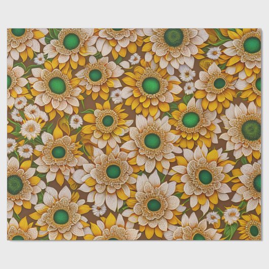 Sonnenblume Schöne Sammlung Geschenkpapier (Flach)