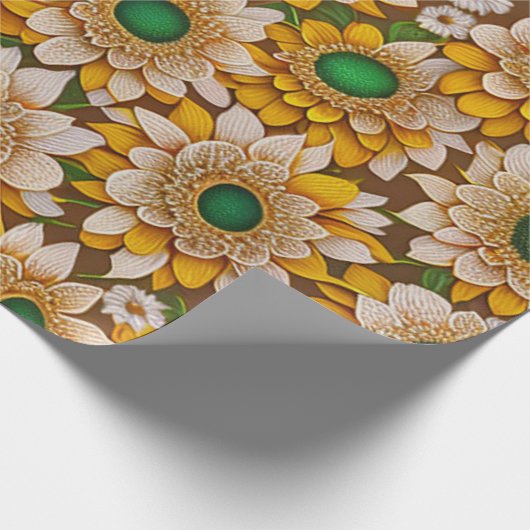 Sonnenblume Schöne Sammlung Geschenkpapier (Ecke)