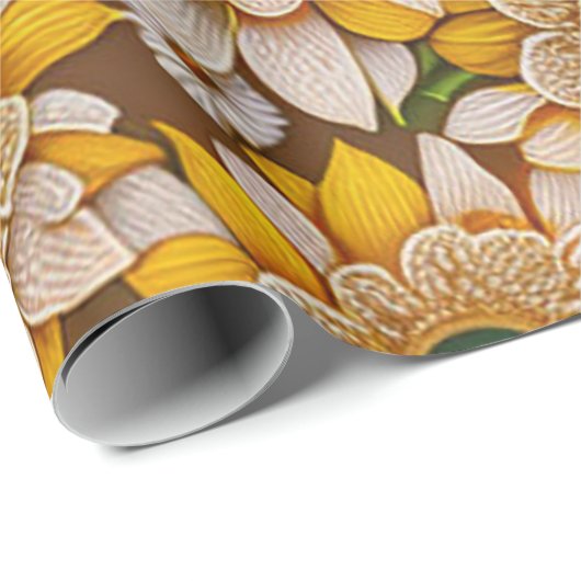 Sonnenblume Schöne Sammlung Geschenkpapier (Rolleneckpunkt)