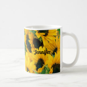 Sonnenblume Schönes, kundenspezifisches Feld der  Kaffeetasse