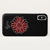 Sonnenblume Schwarz Rosa & Braun Case-Mate iPhone Hülle (Rückseite (Horizontal))