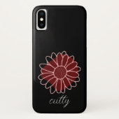 Sonnenblume Schwarz Rosa & Braun Case-Mate iPhone Hülle (Rückseite)