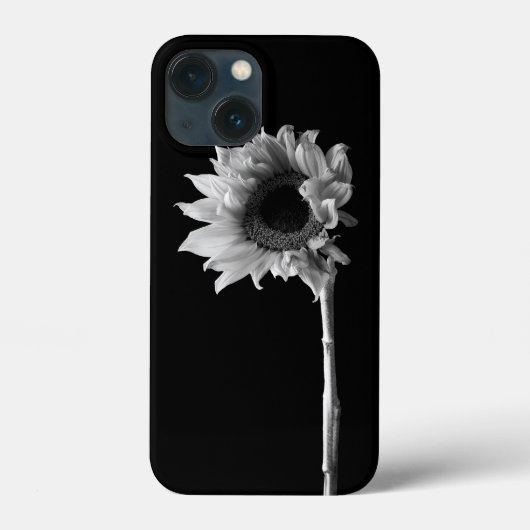 Sonnenblume - Schwarz-Weiß-Foto Case-Mate iPhone Hülle (Rückseite)
