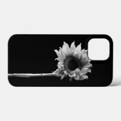 Sonnenblume - Schwarz-Weiß-Foto Case-Mate iPhone Hülle (Rückseite (Horizontal))