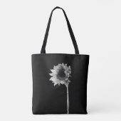 Sonnenblume - Schwarz-Weiß-Foto Tasche (Rückseite)