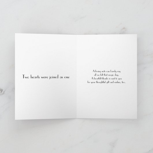 Sonnenblume Schwarz-weiß Polka Dot Wedding Vielen Dankeskarte (Innenseite)