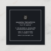 Sonnenblume Schwarze Frau Haare Stylist Quadratische Visitenkarte (Rückseite)