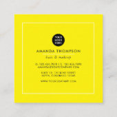 Sonnenblume Schwarze Frau Schönheit Mode Quadratische Visitenkarte (Rückseite)