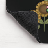 Sonnenblume-schwarze Katze Mousepad (Ecke)