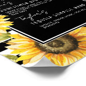 Sonnenblume Schwarzer Streifen Signature Drinks Ho Poster (Ecke)