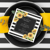 Sonnenblume Schwarzer Streifen Signature Drinks Ho Serviette