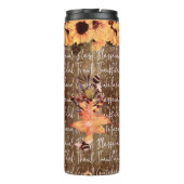 Sonnenblume Segen Dankbarkeit mit Namen Thermosbecher (Rückseite)